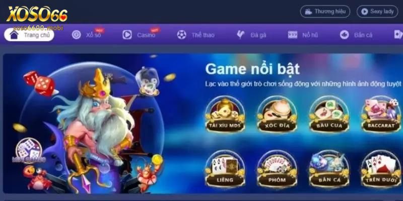 Sảnh game Casino Xoso66 đa dạng